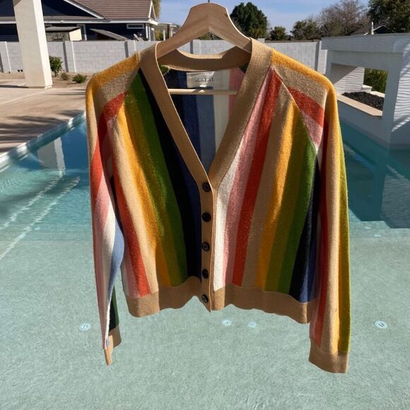 The Great. Rainbow Stripe Cardigan Rare